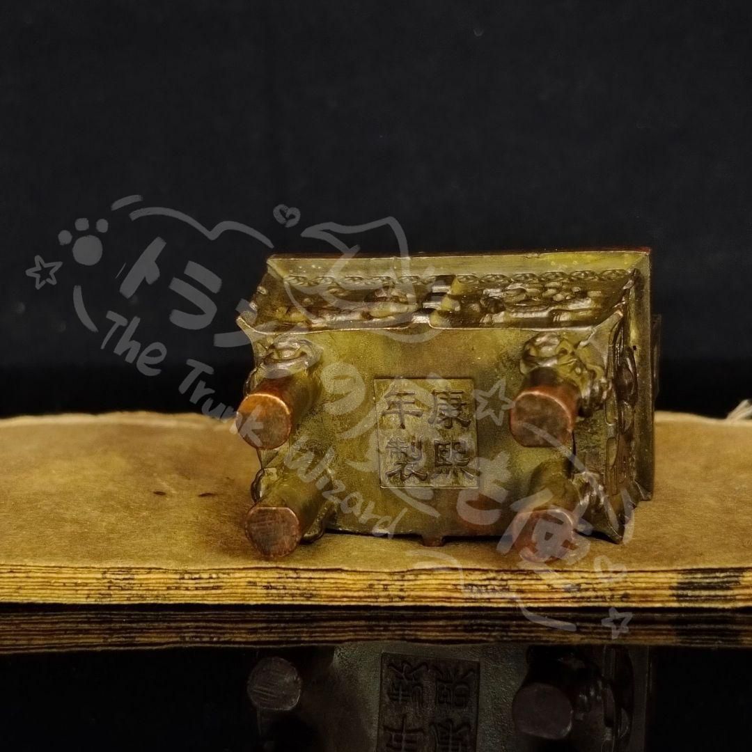 新年ギフト銅細工 四神獣の鼎 香炉 装飾品 工芸品 美術品 置物