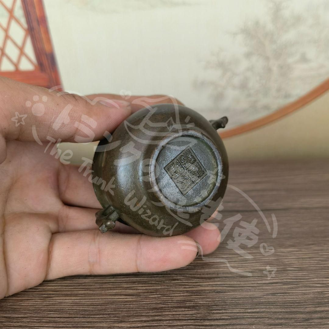 新年ギフト銅 細工 篆香炉 騰竜弔り香香炉 香道具 装飾品 工芸品 置物