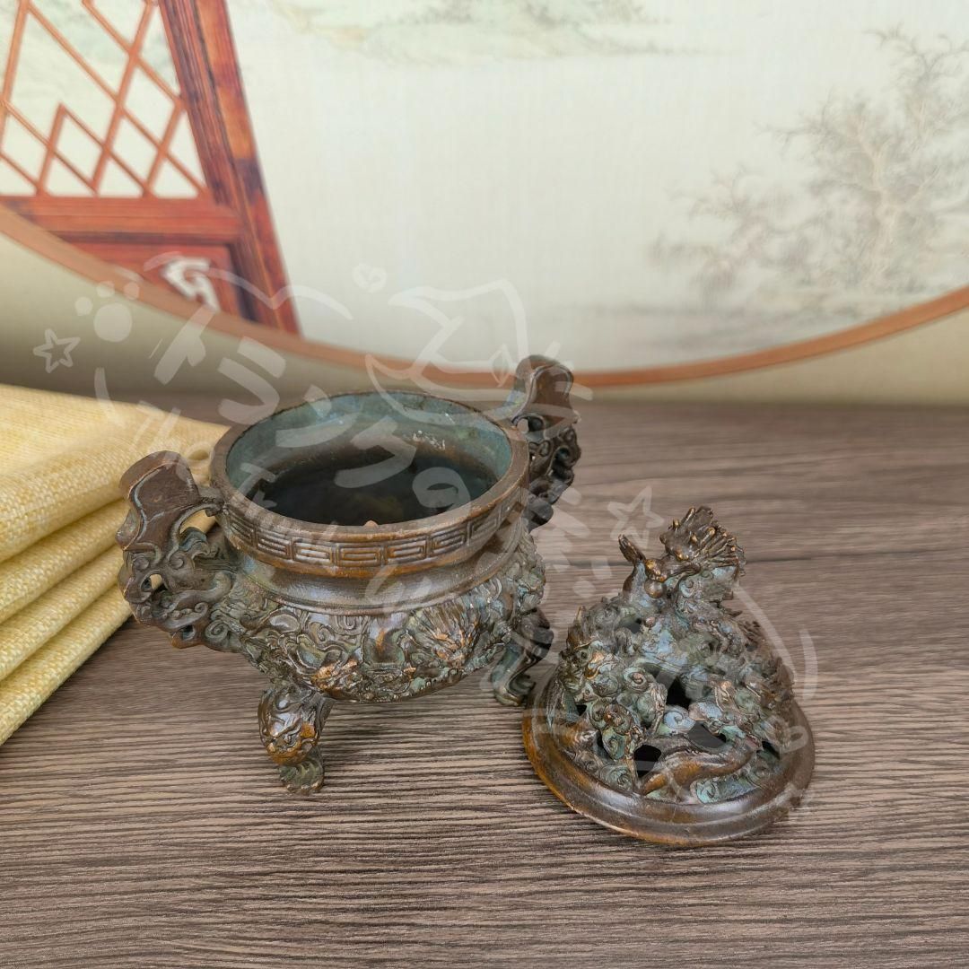 新年ギフト竜紋 九龍香炉 装飾品 工芸品 美術品 置物CZW1207P487