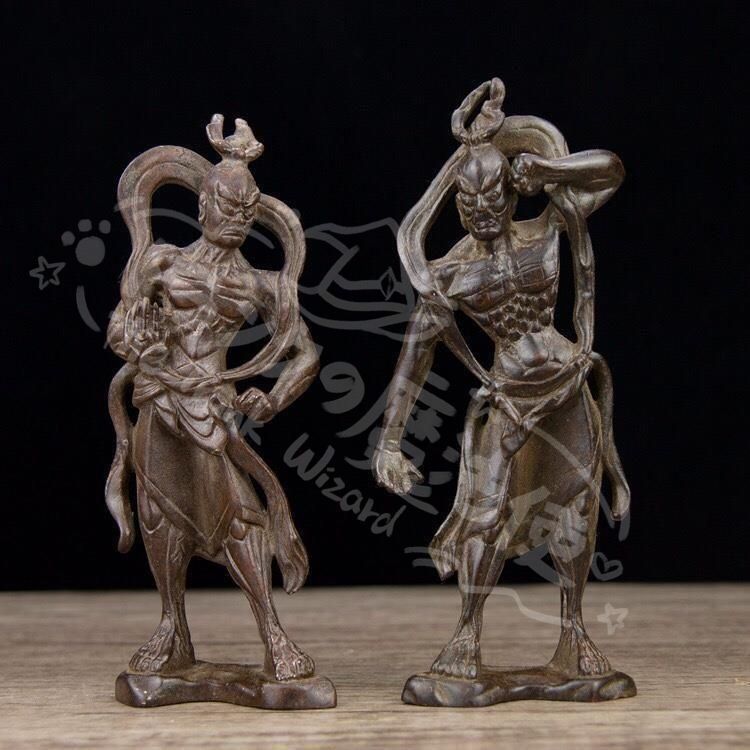 铜器 開運 仏像 仁王像 金剛力士像一式 招財 置物 工芸品 新年ギフト?器 開運 仏像 仁王像 金剛力士像一式 招財 置物 工芸品