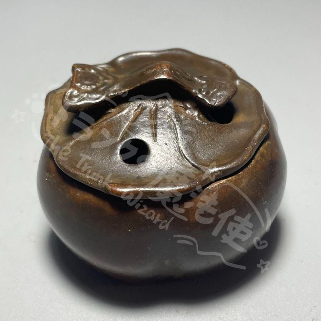 新年ギフト柿の香炉です 茶道具 香道具 現代工芸品 美術品 置物