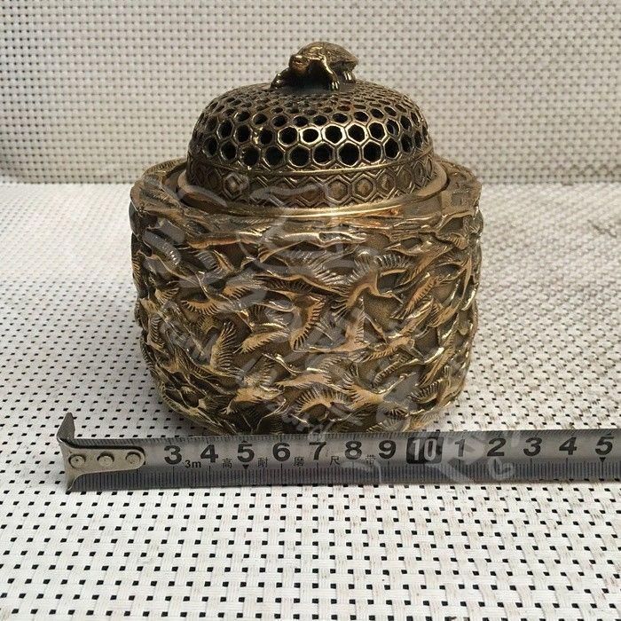 新年ギフト千鶴亀薫香炉 銅製 工芸品 美術品 置物CZW1207P601 - メルカリ