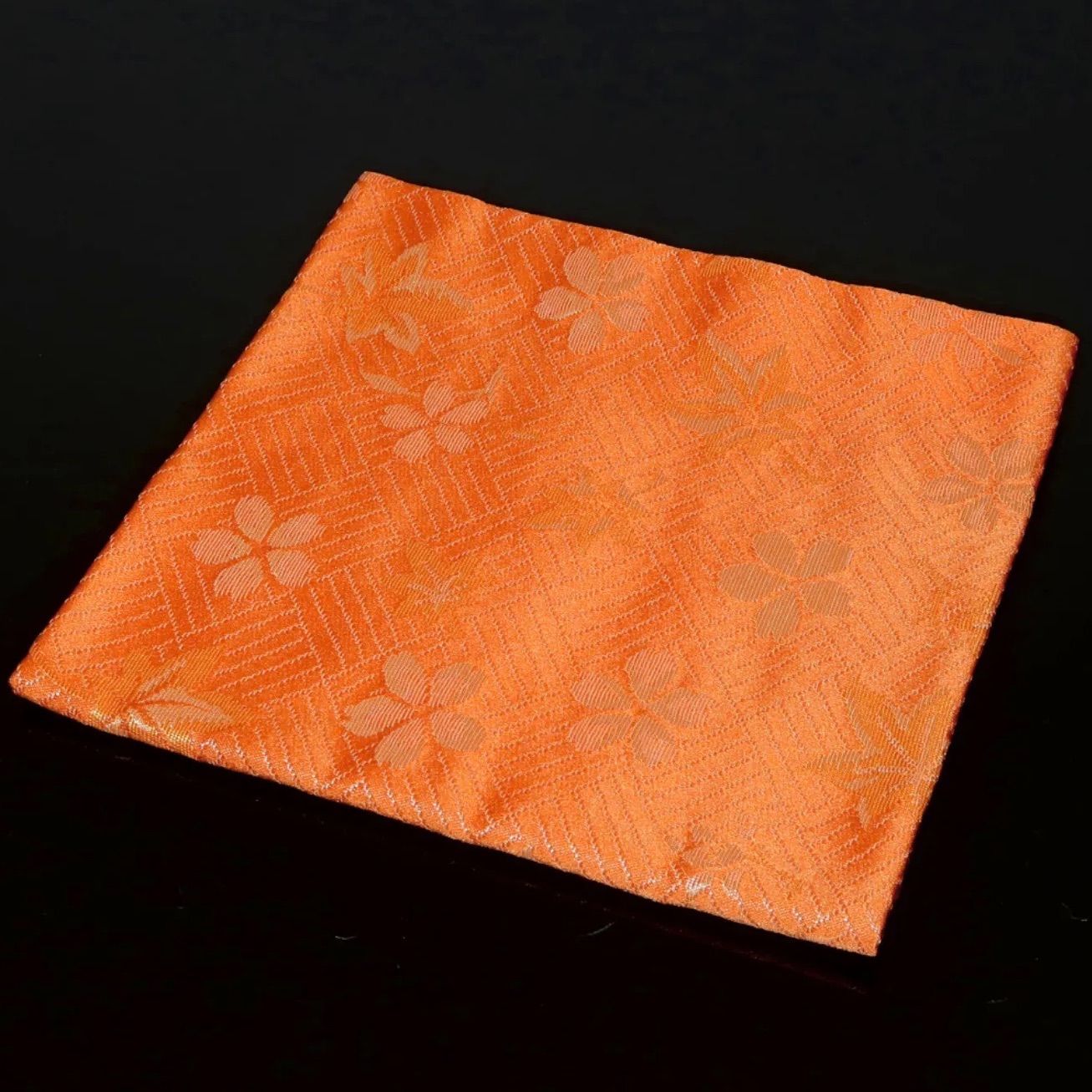 茶道具 土田友湖 出帛紗 網代地文桜楓緞子 表千家 共 き