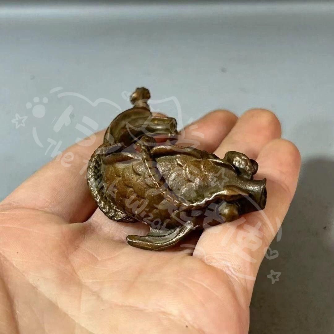 新年ギフト銅 細工 竜魚置物 茶台茶寵 茶道具 装飾品 工芸品 置物