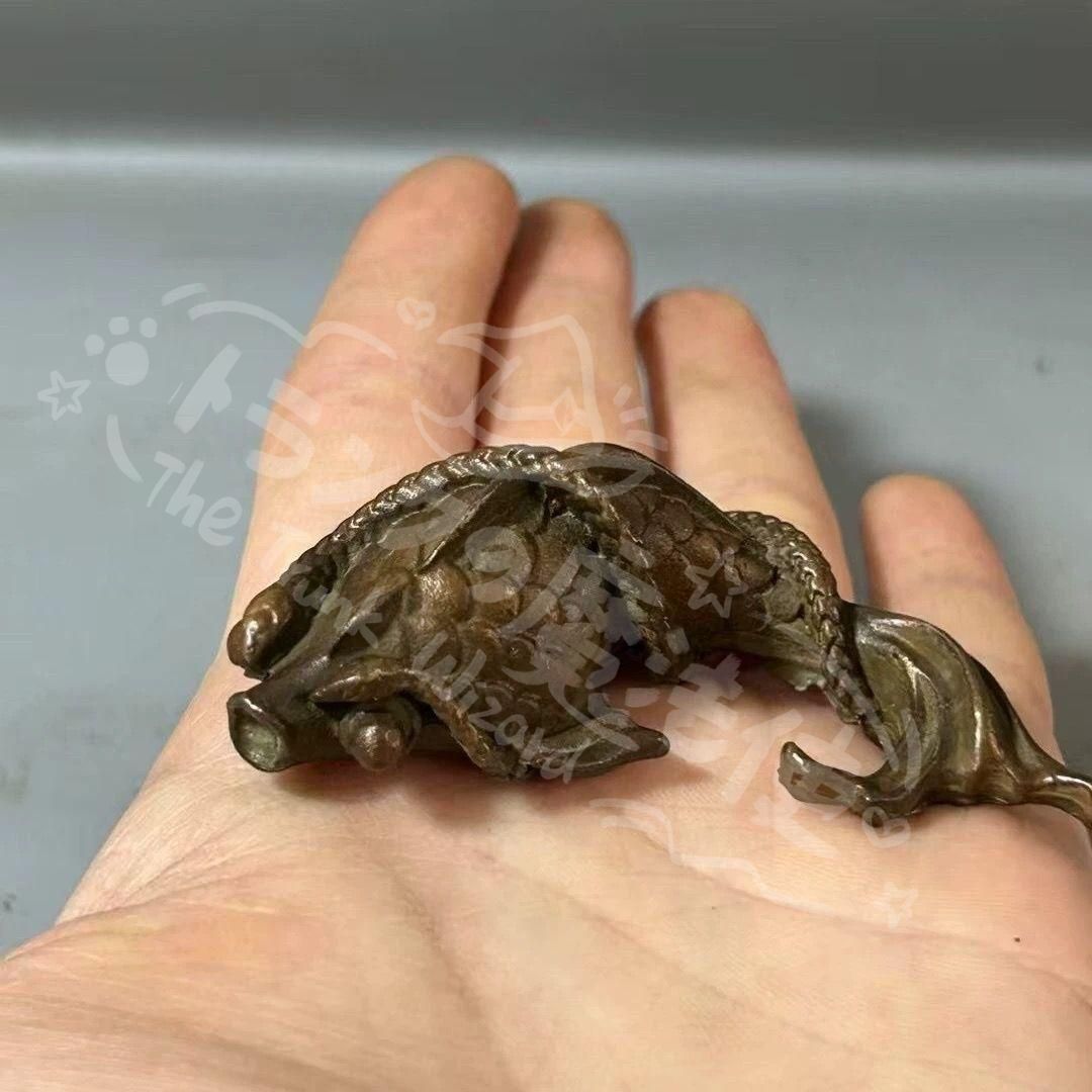 新年ギフト銅 細工 竜魚置物 茶台茶寵 茶道具 装飾品 工芸品 置物