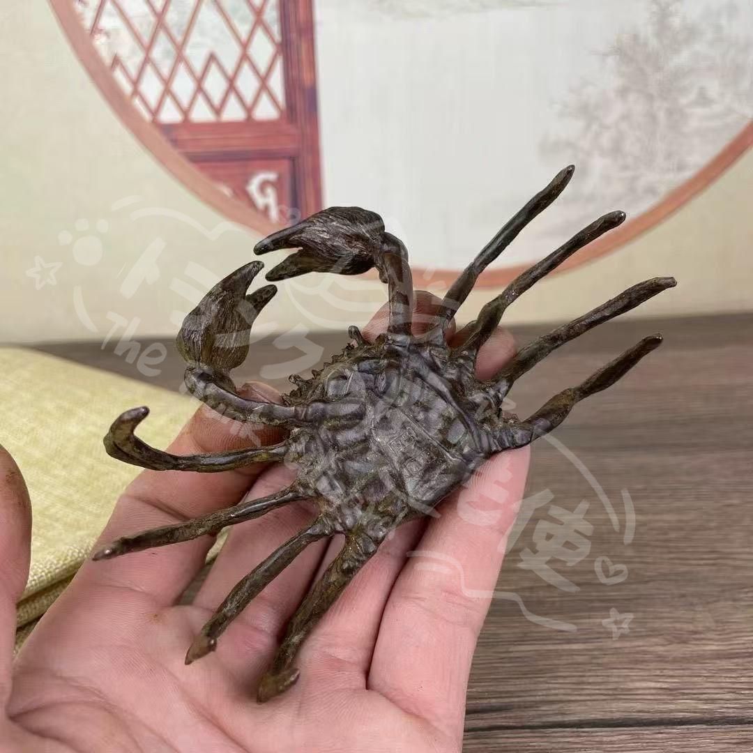 新年ギフト銅製 蟹 茶寵 置物 茶道具 香道具 装飾品 工芸品 美術品