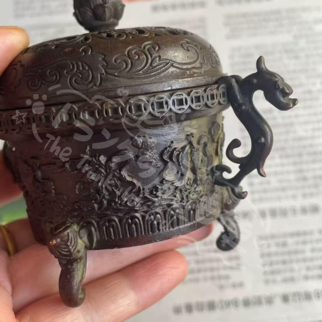 新年ギフト銅器 三足鼎 象足薫香炉 香炉 焼香炉 香道具 茶道具 装飾品 置物