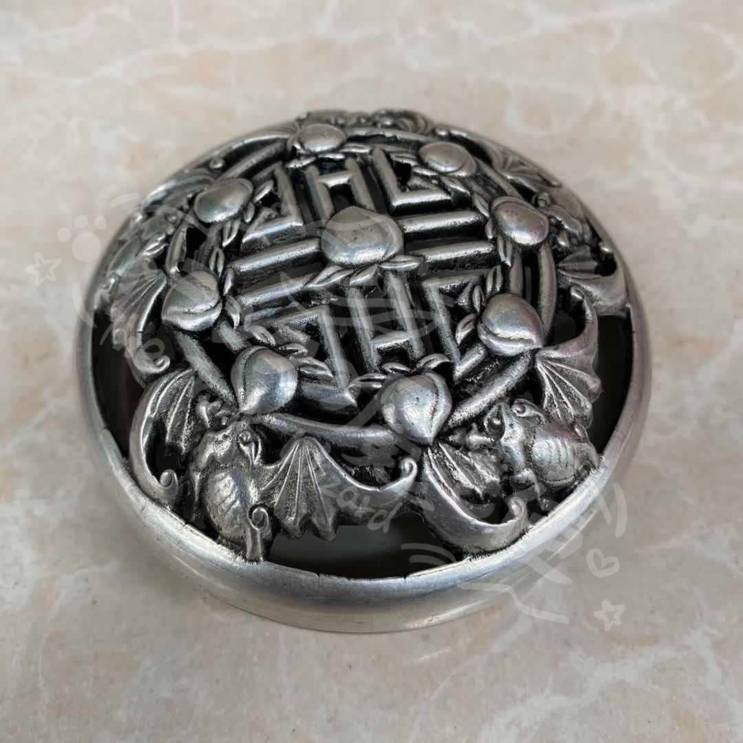 新年ギフト透かし彫りの五福献寿薫香炉 茶道具 香道具 置物