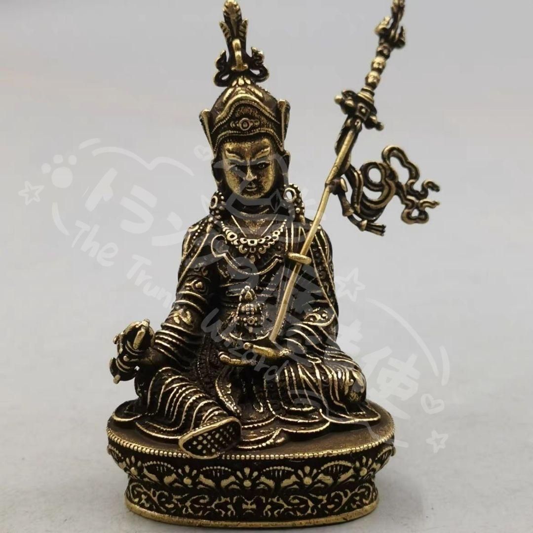 新年ギフト銅製 蓮華生大師仏像 開運 招財 工芸品 美術品 置物