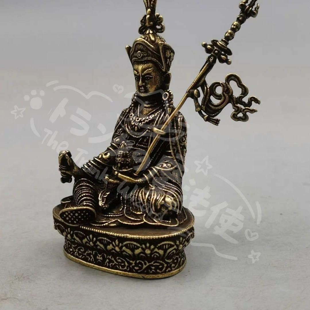 新年ギフト銅製 蓮華生大師仏像 開運 招財 置物