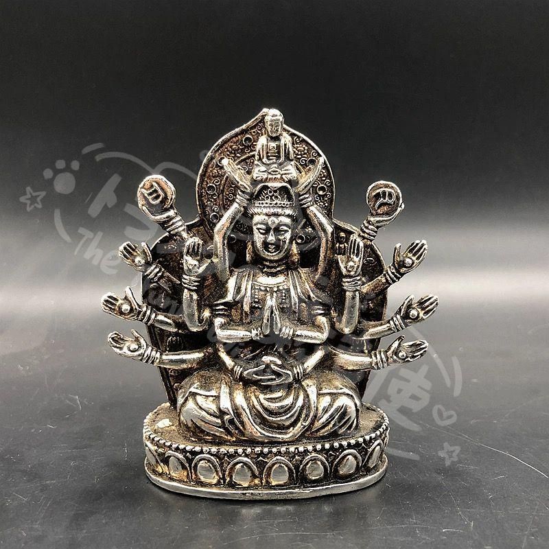 新年ギフト仏教美術 仏像 千手観音仏像 小仏像 銅製品 工芸品 置物