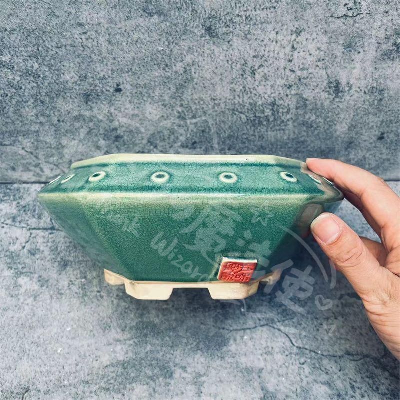 新年ギフト超人気 盆栽鉢 青磁鉢 山野草鉢 多肉植物 植木鉢 小品大品