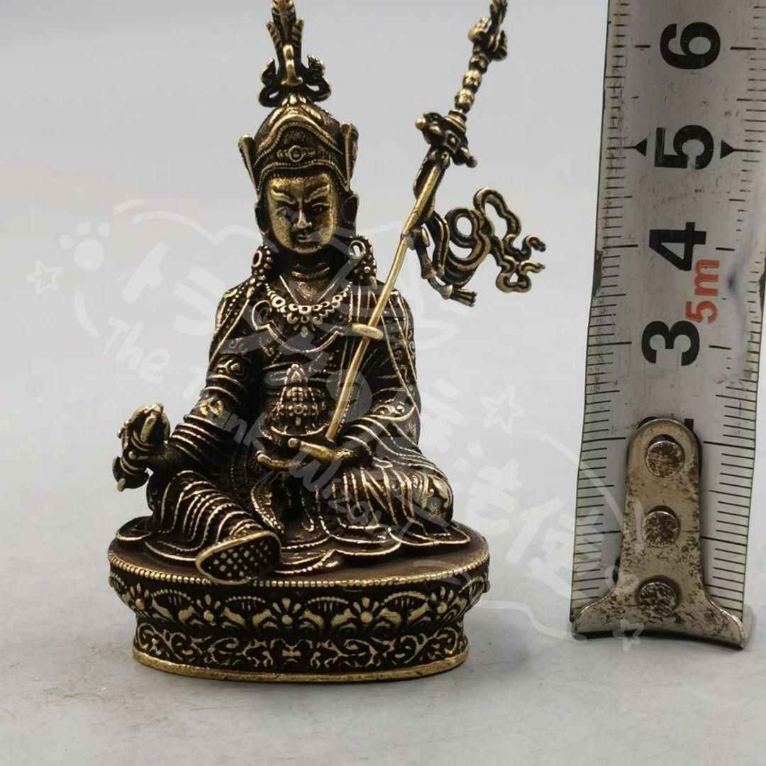 新年ギフト銅製 蓮華生大師仏像 開運 招財 工芸品 美術品 置物