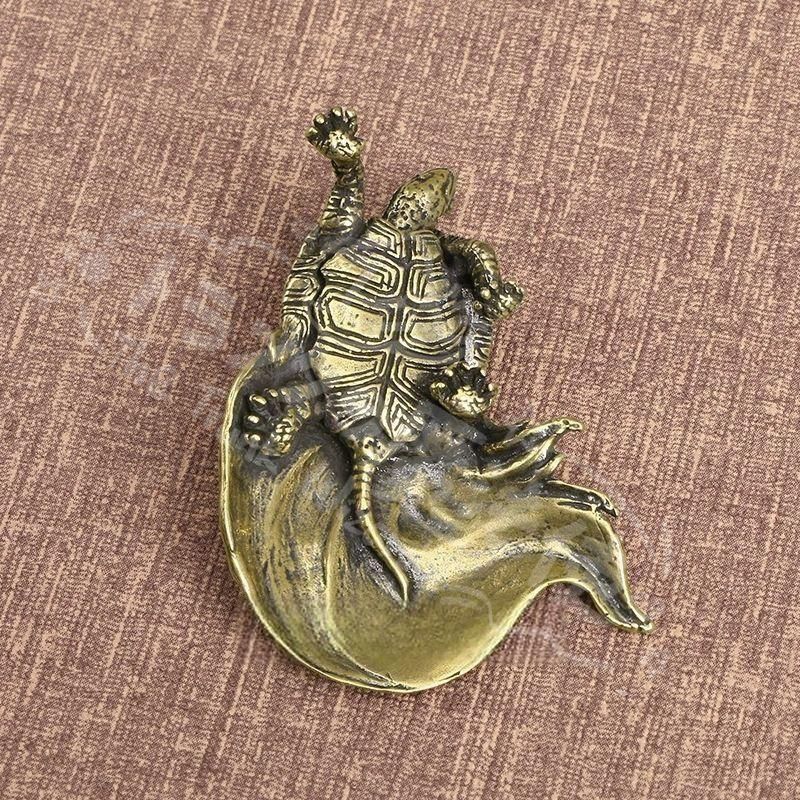 新年ギフト銅 細工 茶道具 香道具 蓋置 置物 長寿亀 文鎮 銅製 工芸品