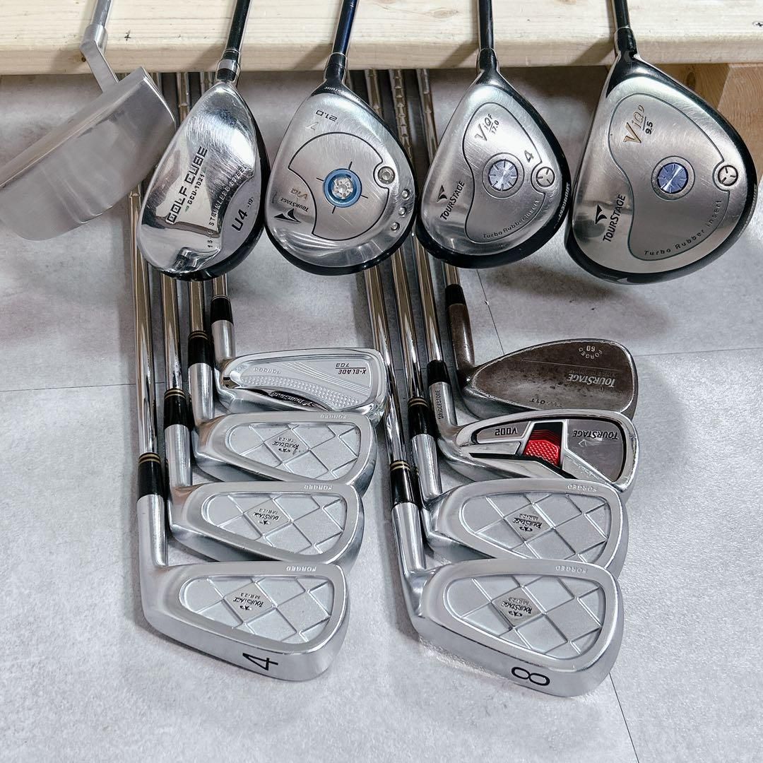 X493 PING ツアーステージ 他 メンズ ゴルフ クラブセット 13本 S X493 PING ツアーステージ 他 メンズ ゴルフ クラブセット 13本 S