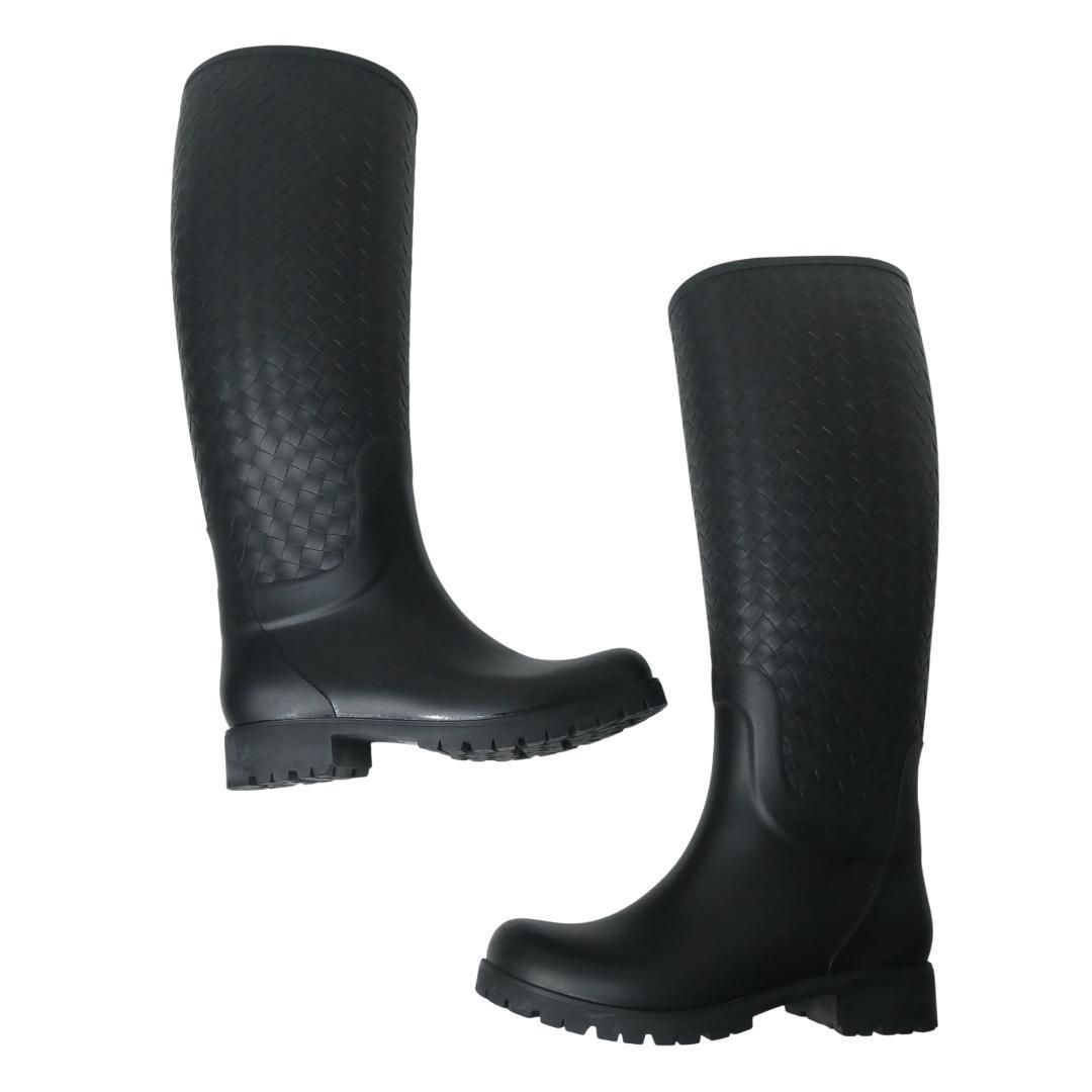 ボッテガヴェネタ　長靴 美品 BOTTEGA VENETA ボッテガヴェネタ 35 約22cm ラバー レインブーツ