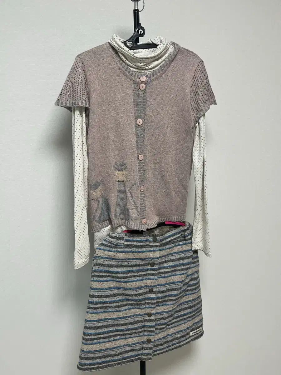 ヴィンテージ コーデ セット 猫 ニット アバント WHO ジップ ミサ 깔