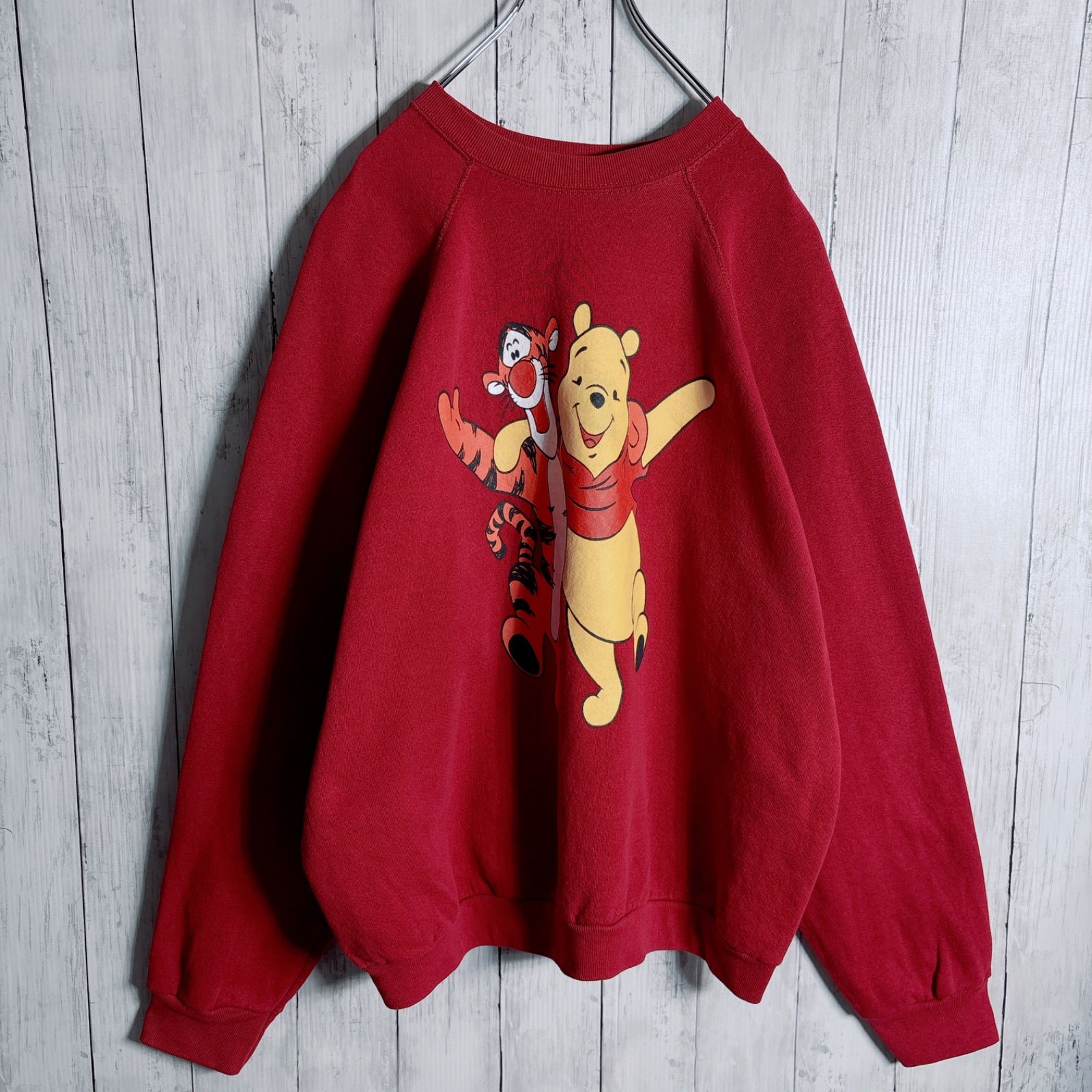 入手困難】90s古着 Disney Vintage プーさん ティガー レッド ラグラン