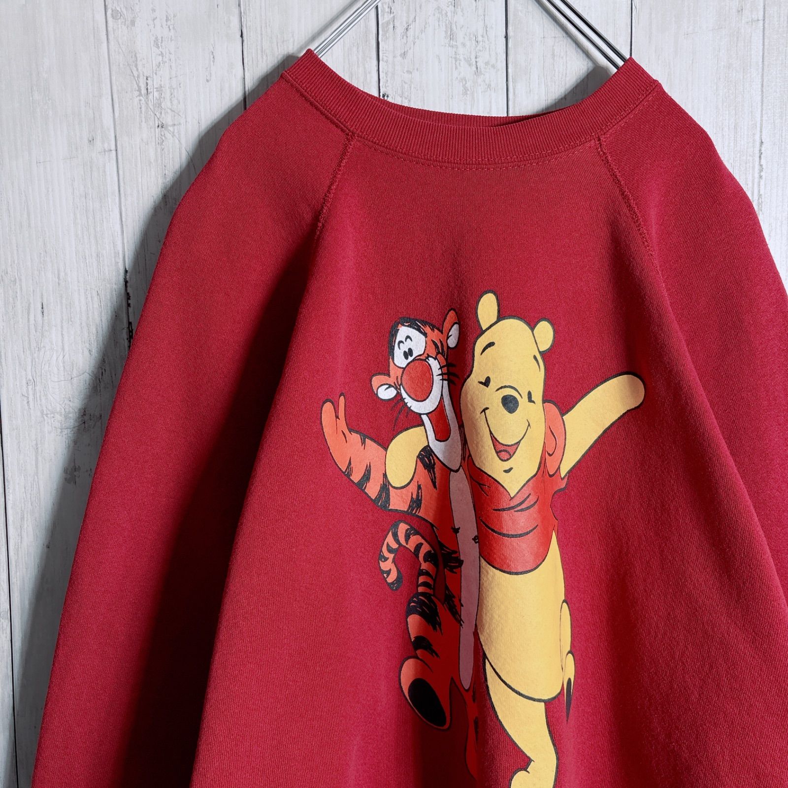 入手困難】90s古着 Disney Vintage プーさん ティガー レッド ラグラン