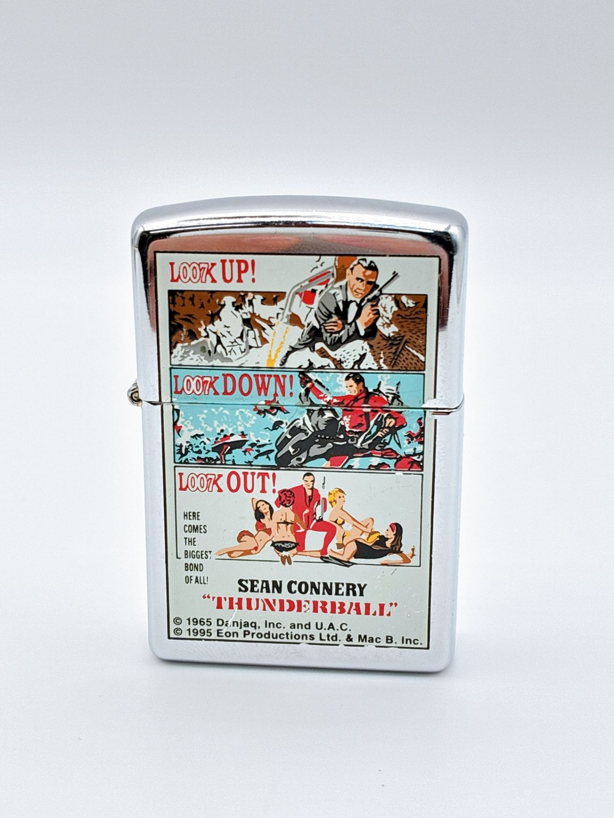ヴィンテージ 当時モノ B-Club 1/12 パイ・サンダー ダンガイオー ZIPPO/ジッポー オイルライター シルバー 007/THUNDERBALL サンダー