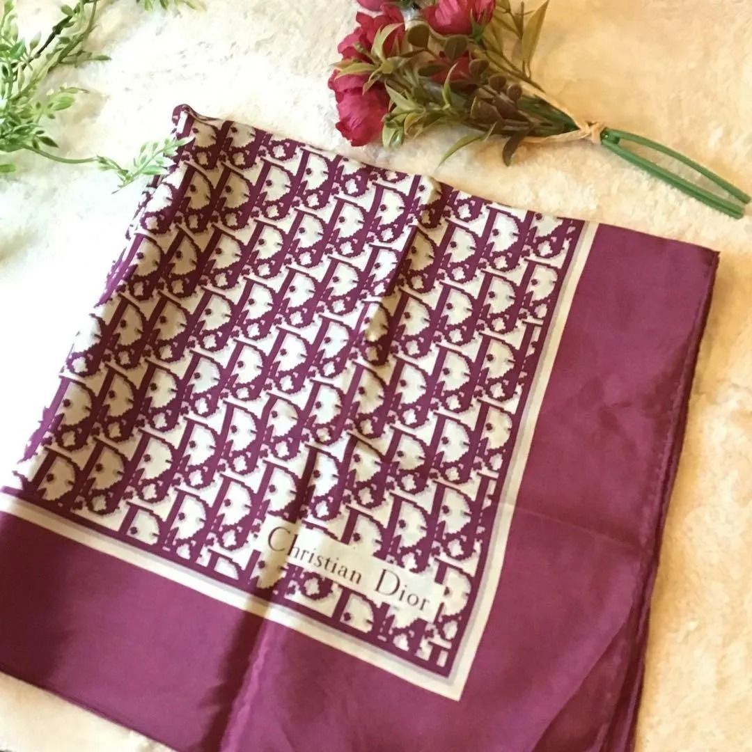 クリスチャンディオール Christian Dior トロッター シルクスカーフ