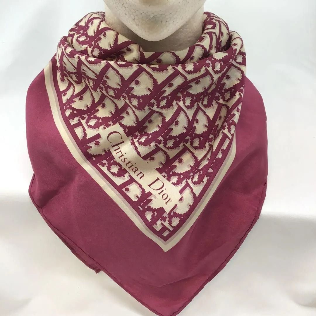 クリスチャンディオール Christian Dior トロッター シルクスカーフ