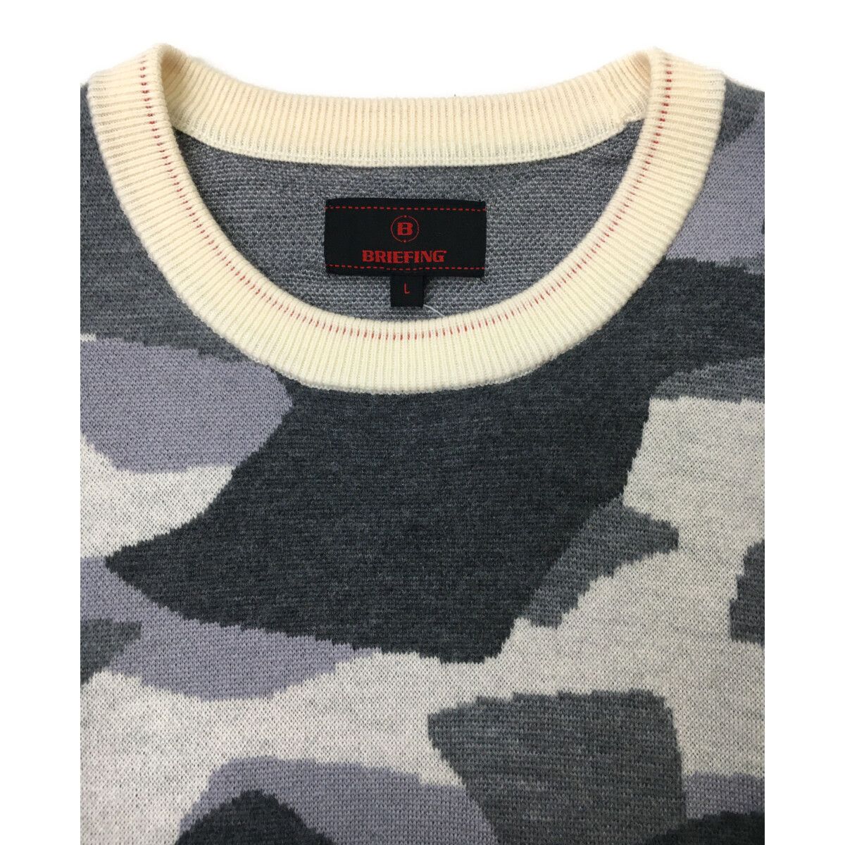 BRIEFING グレー セーター L メンズ ブリーフィング BRIEFING セーター L グレー系 クルーネック