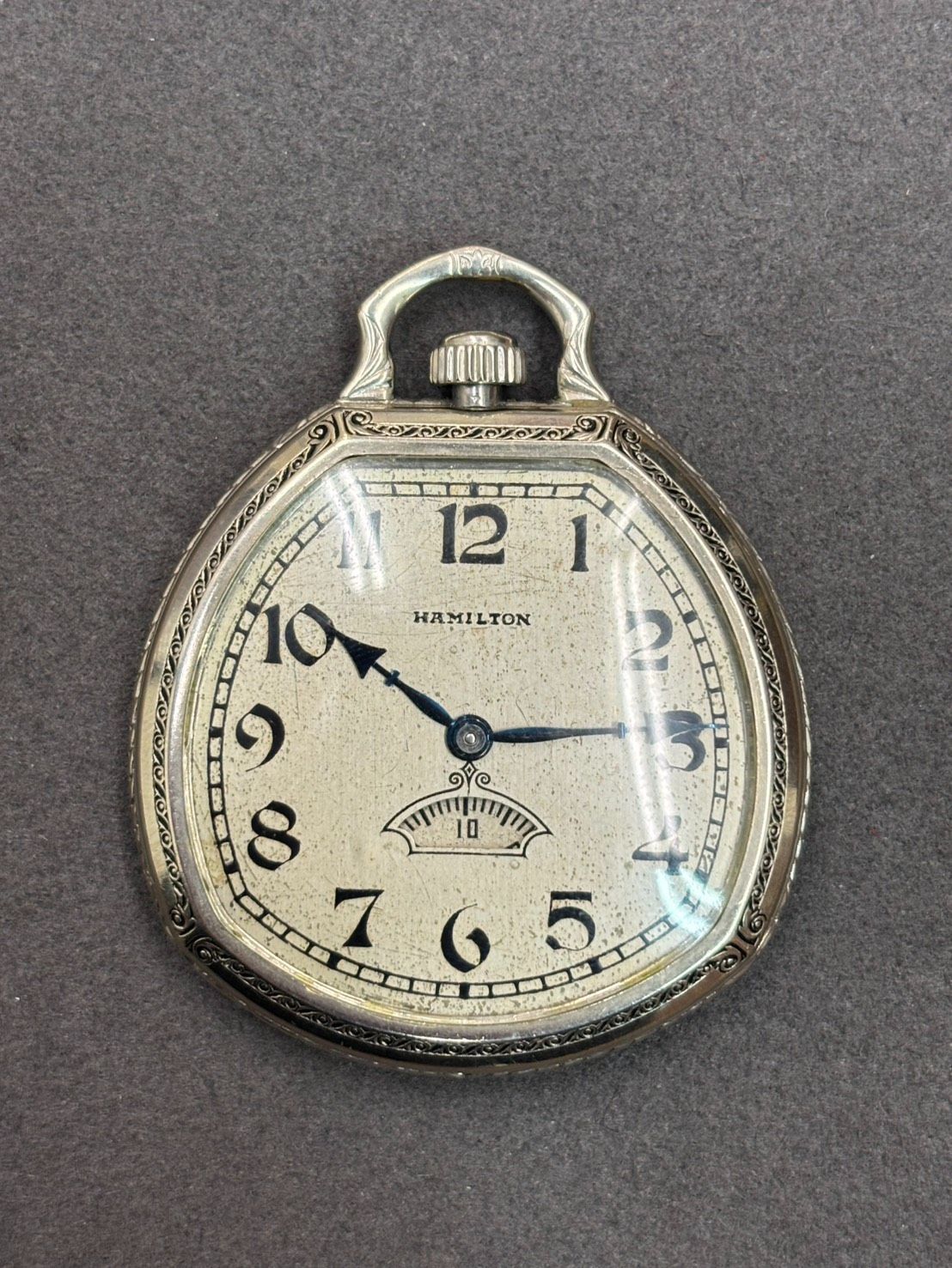 N ヴィンテージ HAMILTON ハミルトン 懐中時計 稼働品