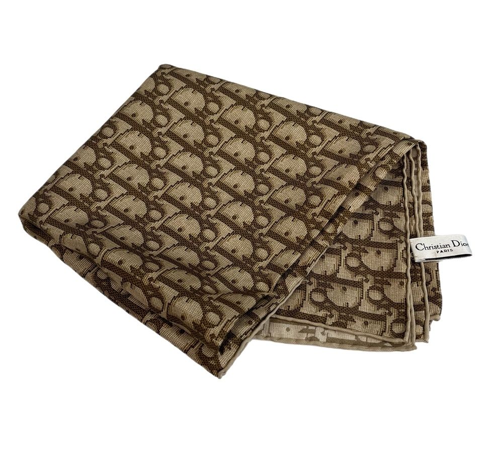 クリスチャンディオール Christian Dior トロッター柄 総柄 大判シルク