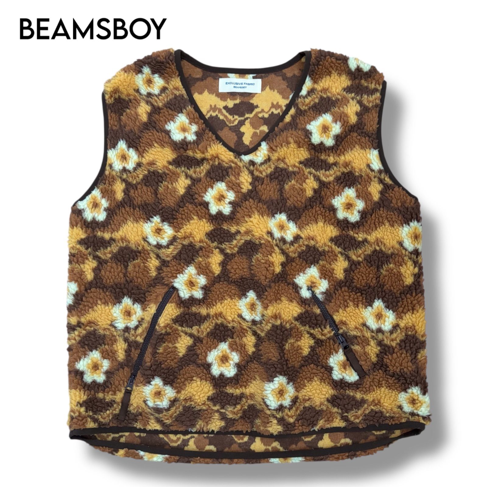 BEAMSBOY 】ジャガードボアプルオーバーベスト - メルカリ
