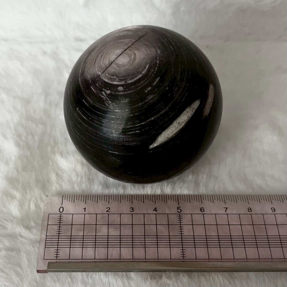 409g レピドライト（パープルマイカ）スフィア】 原石 浄化 天然石 丸