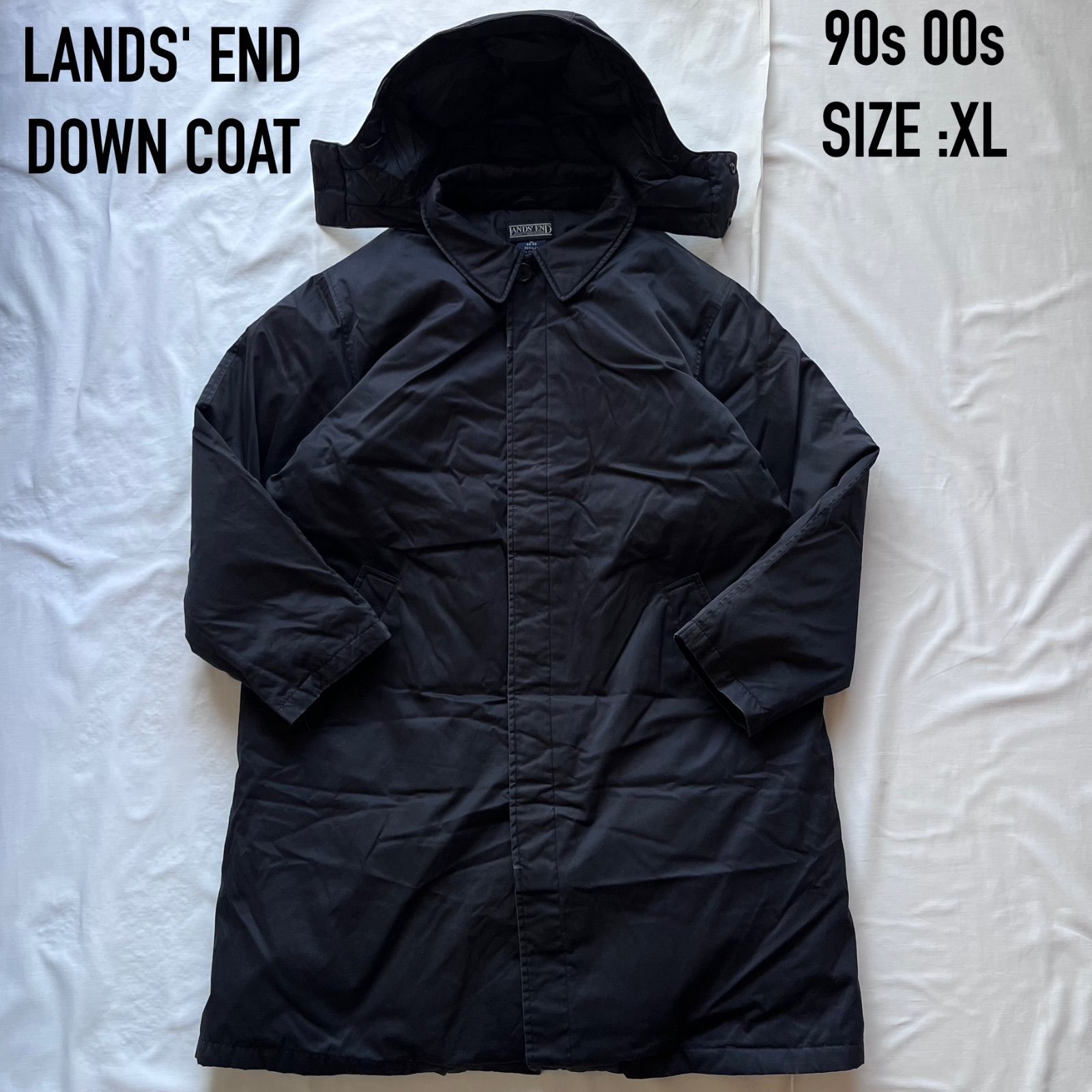 lands end ランズエンド ダウンコート 90s 00s epic ブラック XL 
