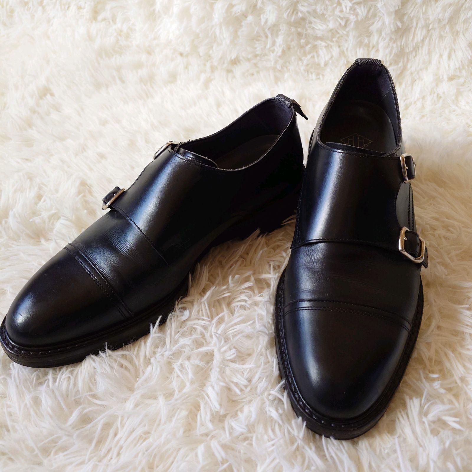 WH（ダブルエイチ）ナノユニバース別注　ストレートチップ　黒　US6.5 ナノユニバース ダブルエイチ WH nano universe コラボ 別注 ダブル