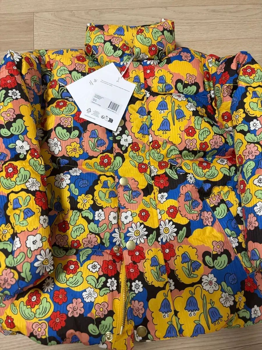 ミニロディーニ フラワーパターン ダウン アウター 116-122