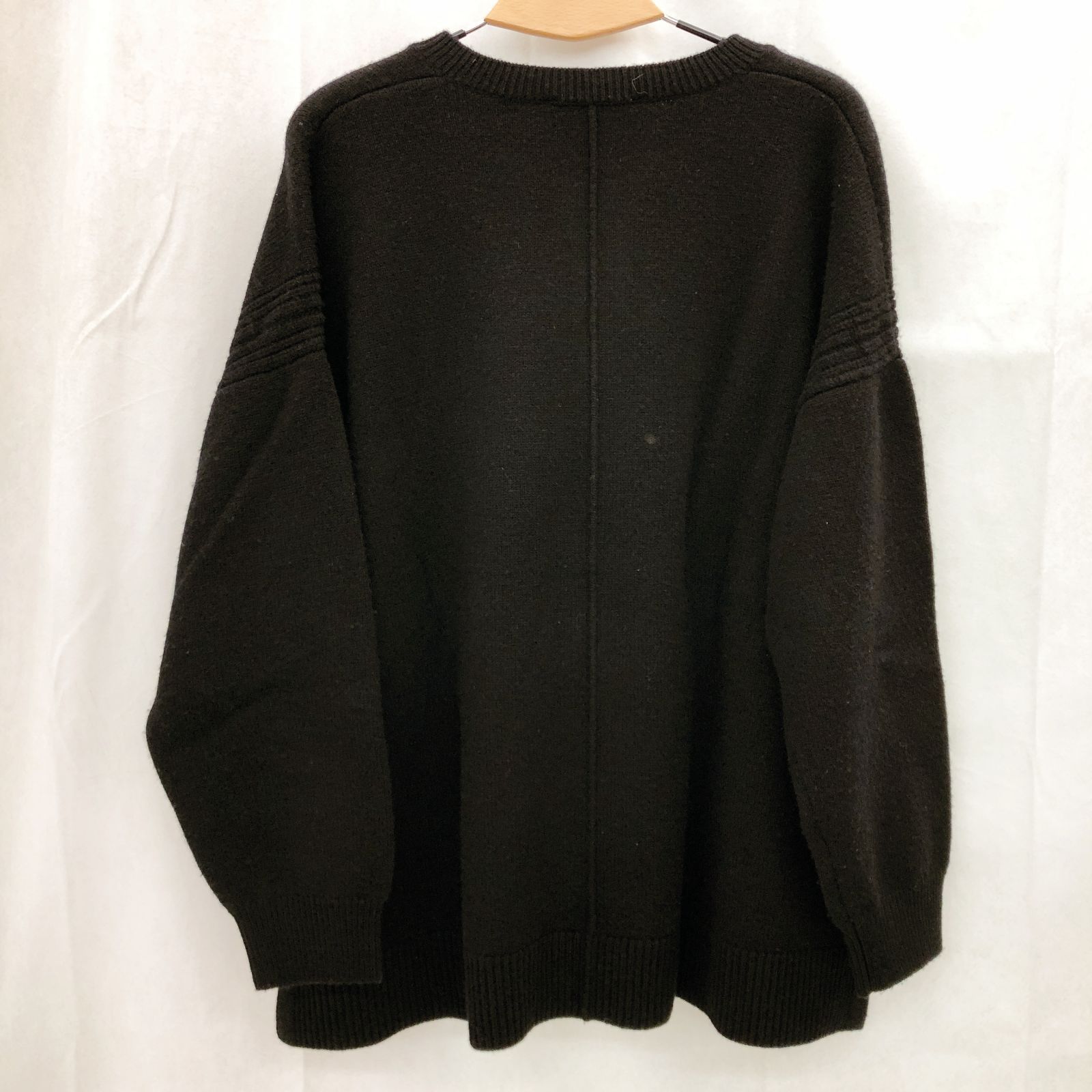 エンフォルド　長袖ニット　ブラック38 ENFOLD エンフォルド Vネックニット プルオーバー トップス 38