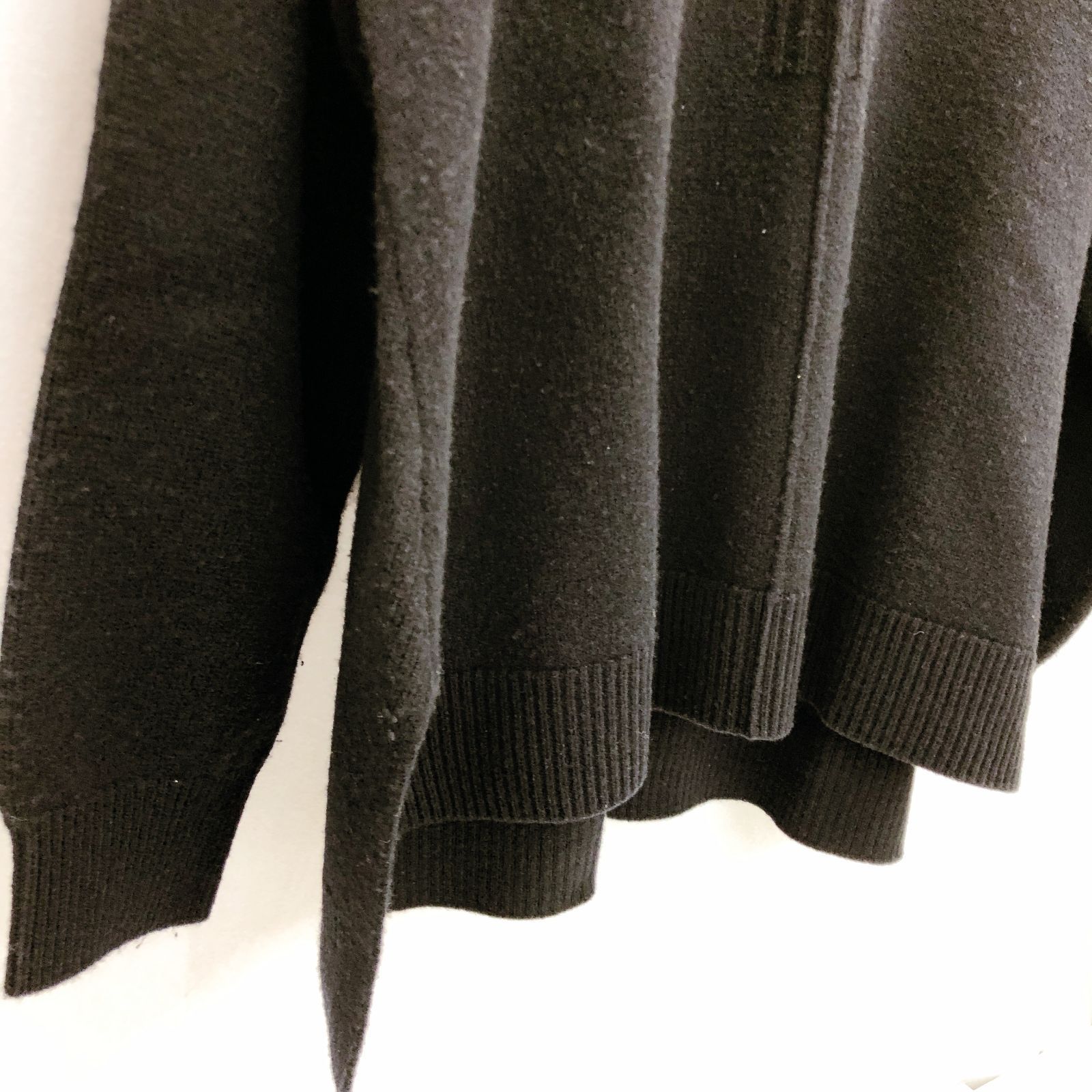 エンフォルド　長袖ニット　ブラック38 ENFOLD エンフォルド Vネックニット プルオーバー トップス 38