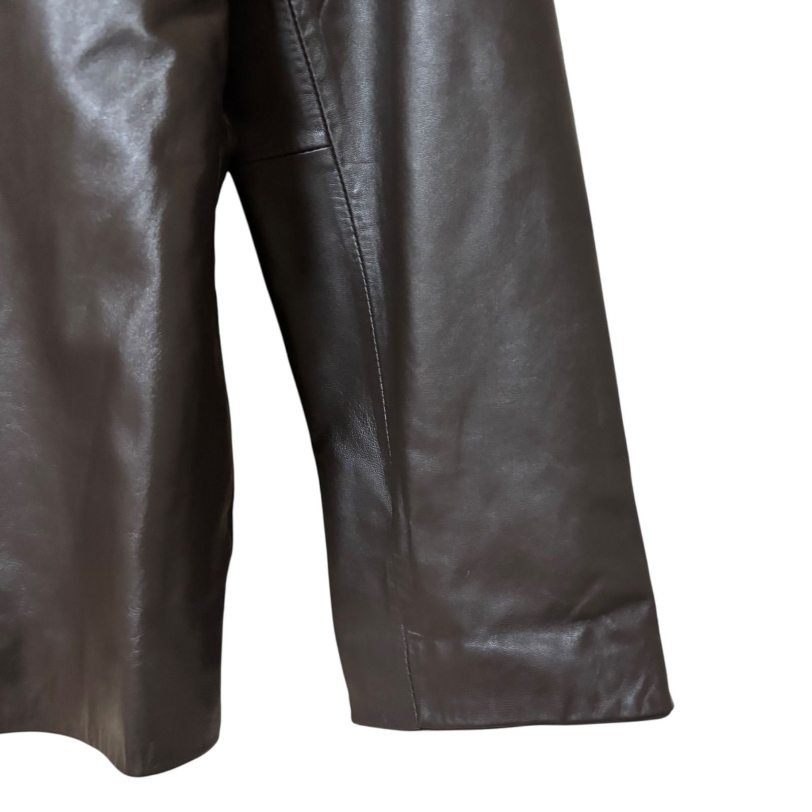 ZM1676 【美品】BALMAIN バルマン レザージャケット 羊革 ブラウン