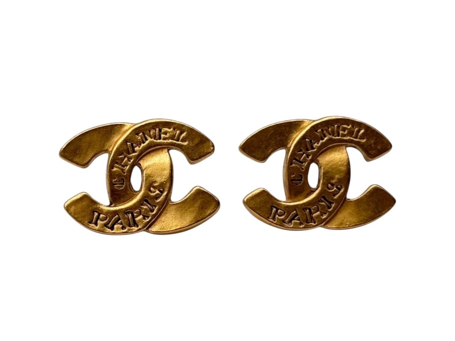 CHANEL シャネル ココマーク ピアス 重量約4.0 g 99 A刻印 マットゴールド メタル GP 両耳用 4 b 009790