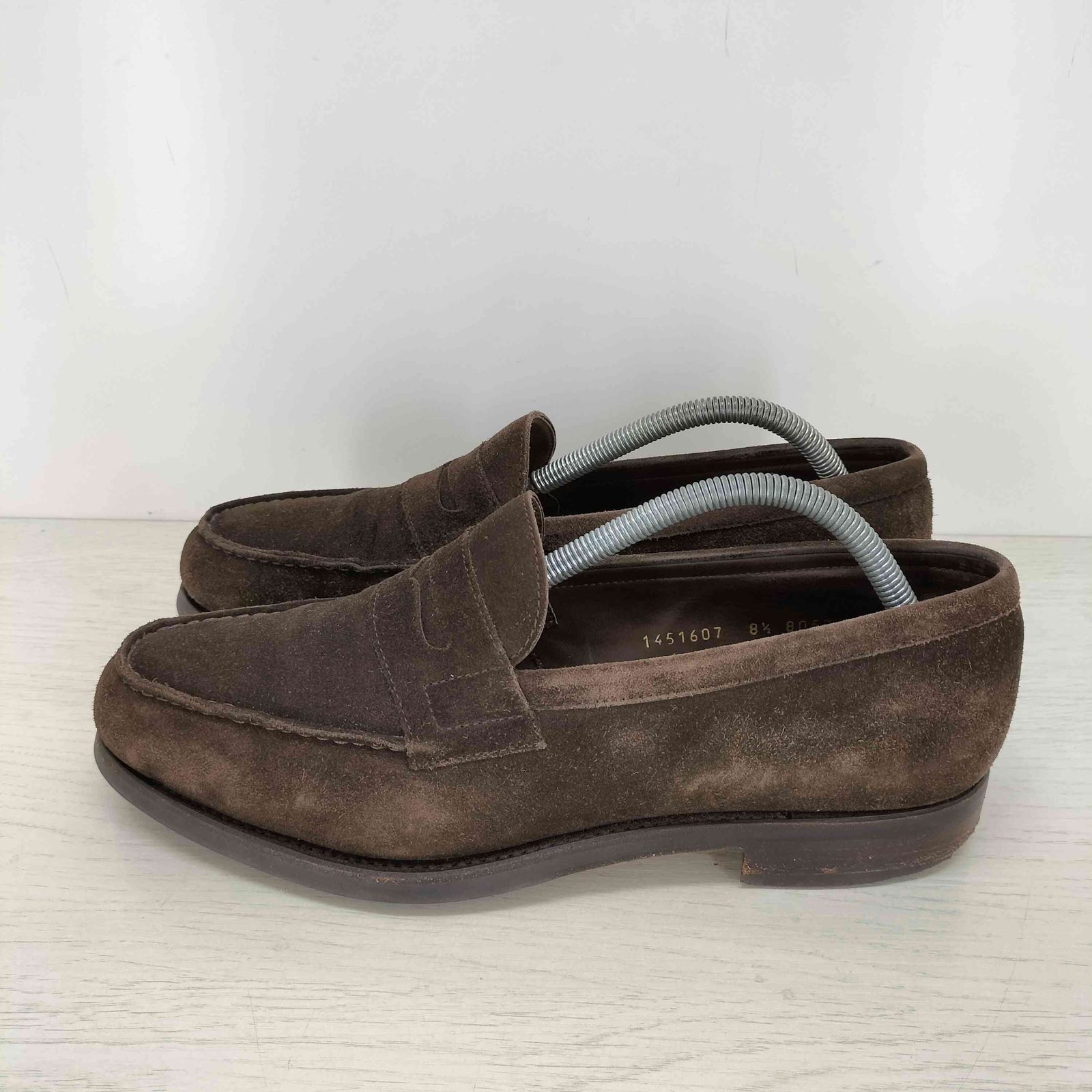 カルミナ CARMINA 80578 スエードコインローファー メンズ 8 1/2