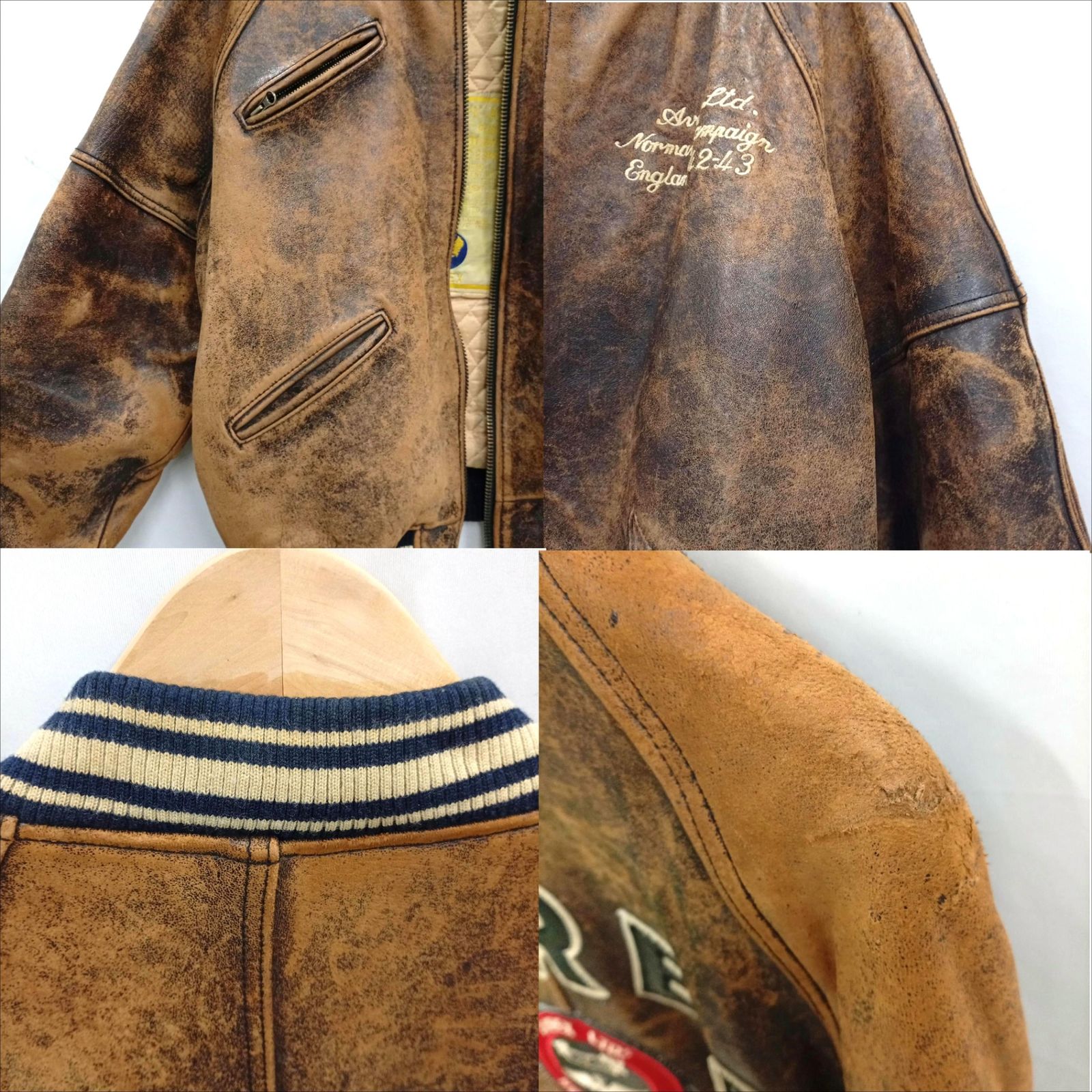 AVIREX アヴィレックス レザージャケット レザー スタジャン Mサイズ