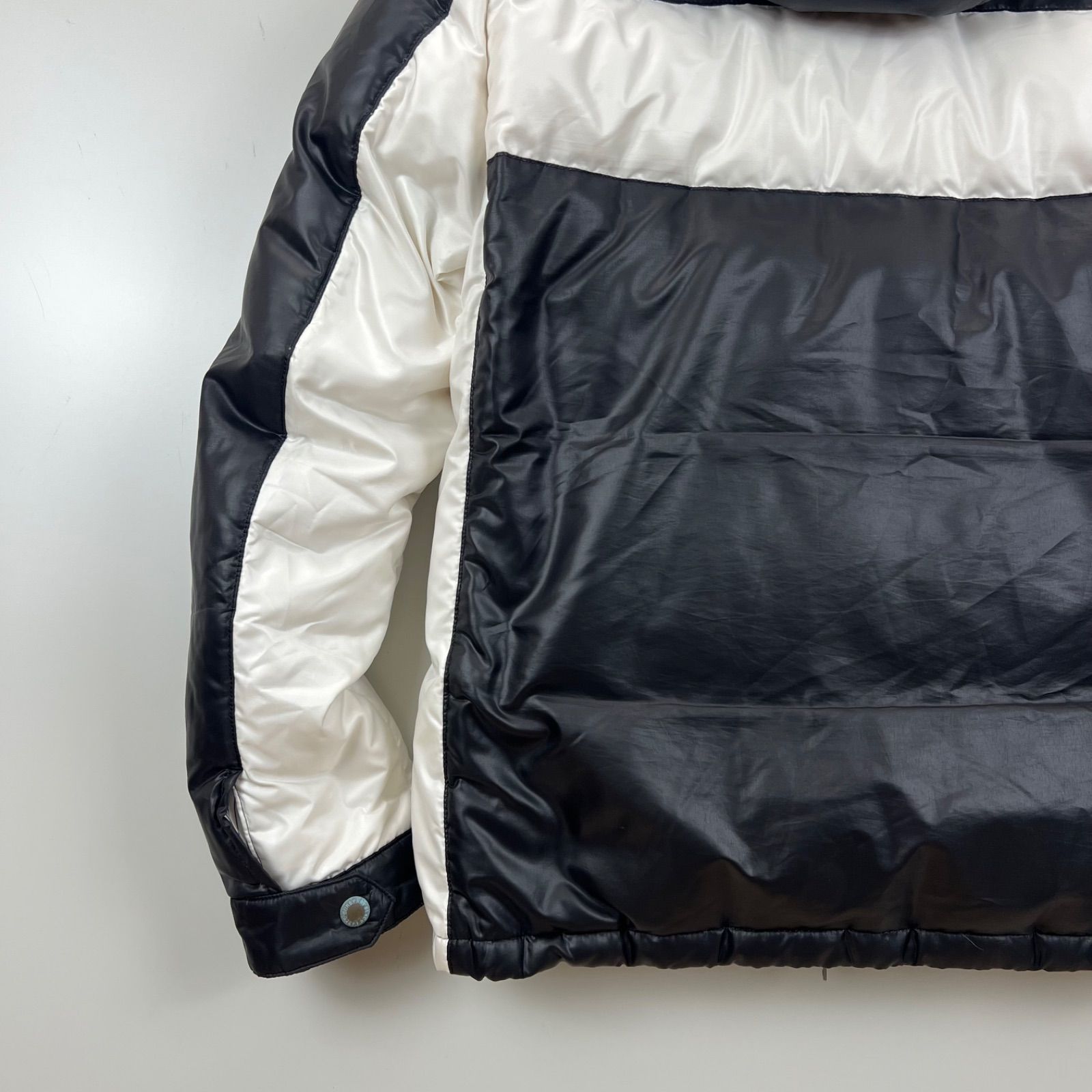 BURBERRY BLACK LABEL 00s y2k archive 2tone down hoodie jacket M