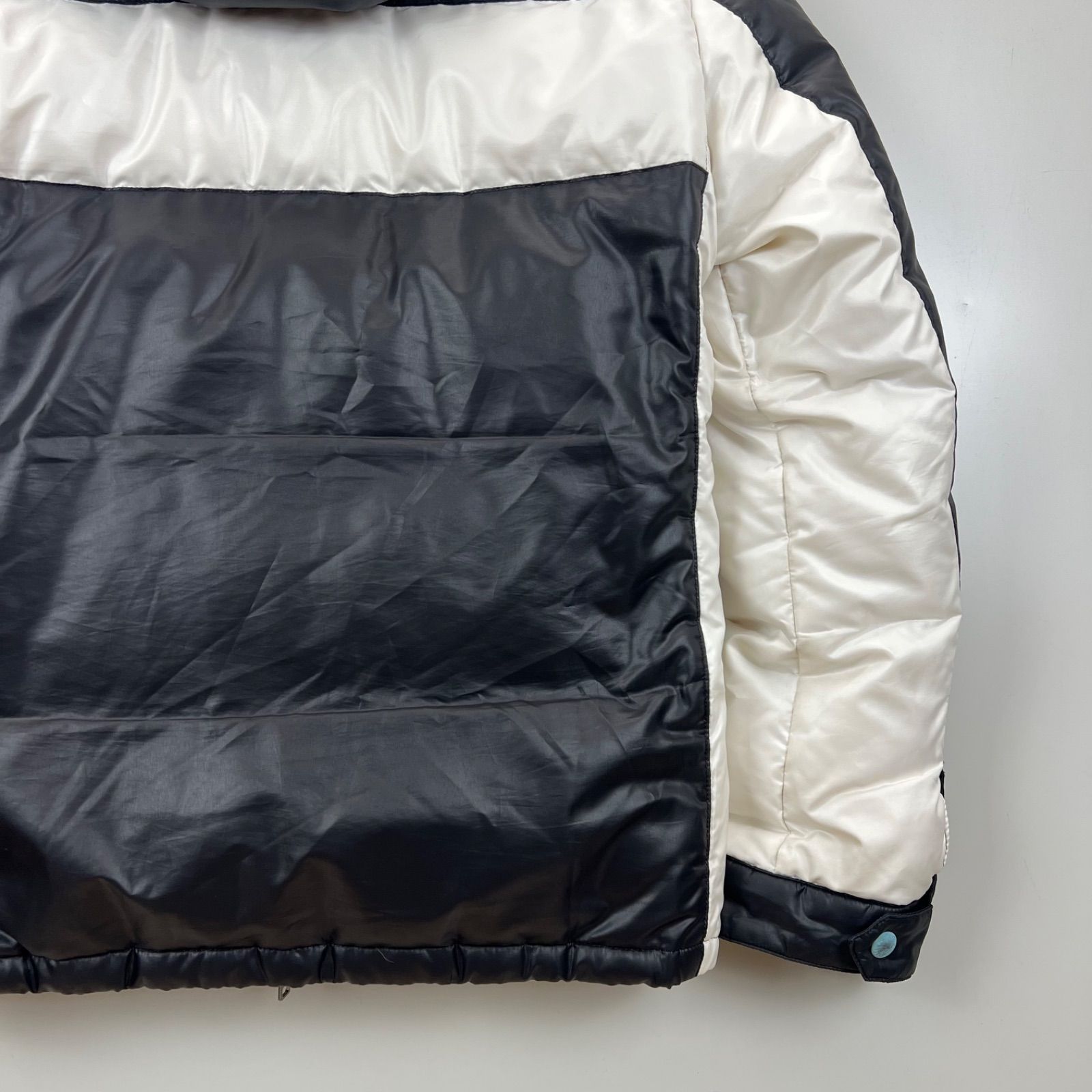 BURBERRY BLACK LABEL 00s y2k archive 2tone down hoodie jacket M