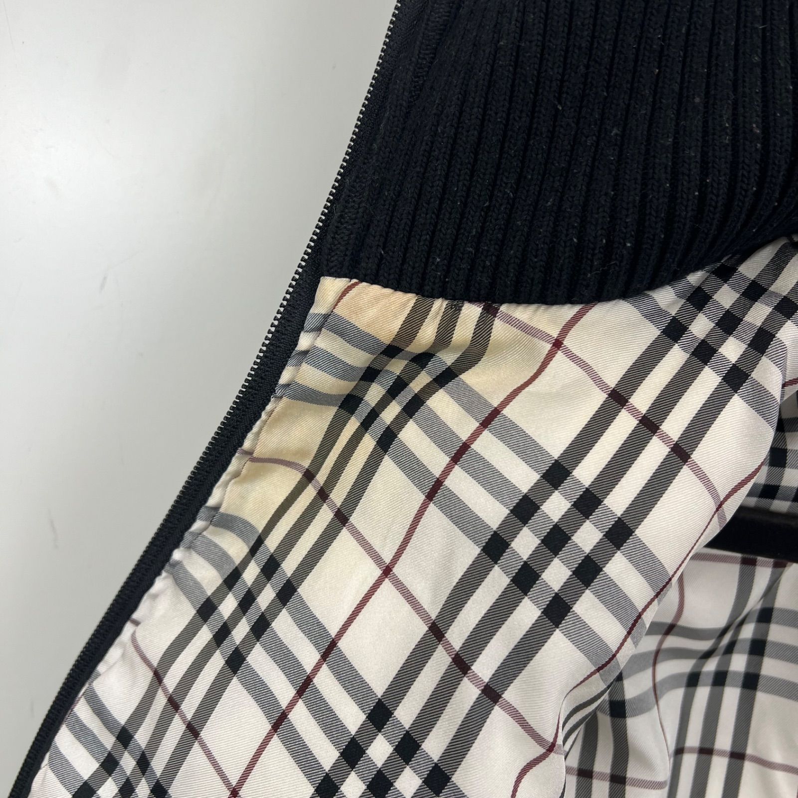 BURBERRY BLACK LABEL 00s y2k archive 2tone down hoodie jacket M