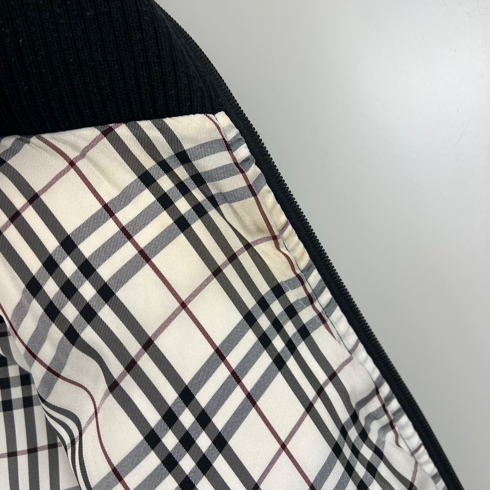 BURBERRY BLACK LABEL 00s y2k archive 2tone down hoodie jacket M