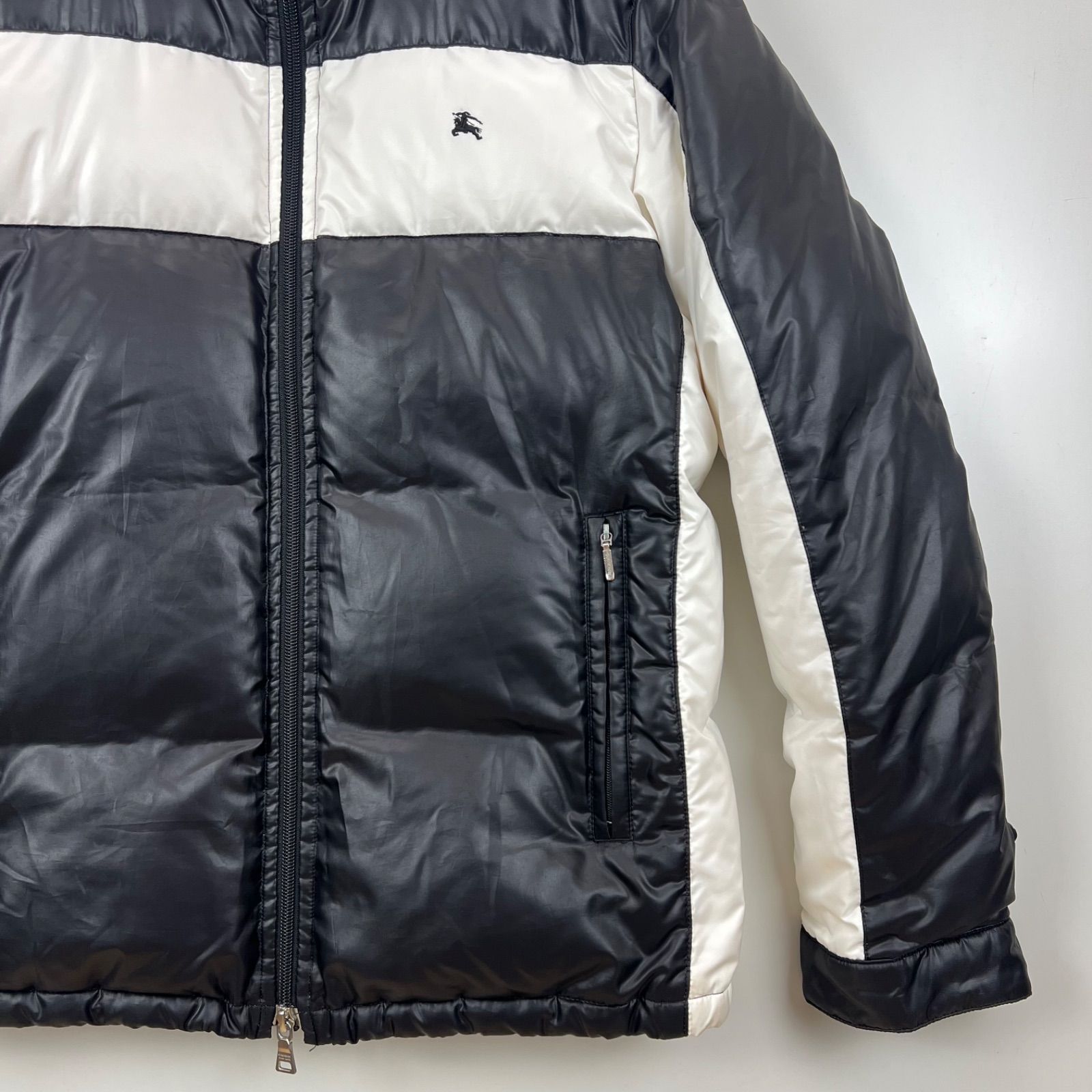 BURBERRY BLACK LABEL 00s y2k archive 2tone down hoodie jacket M