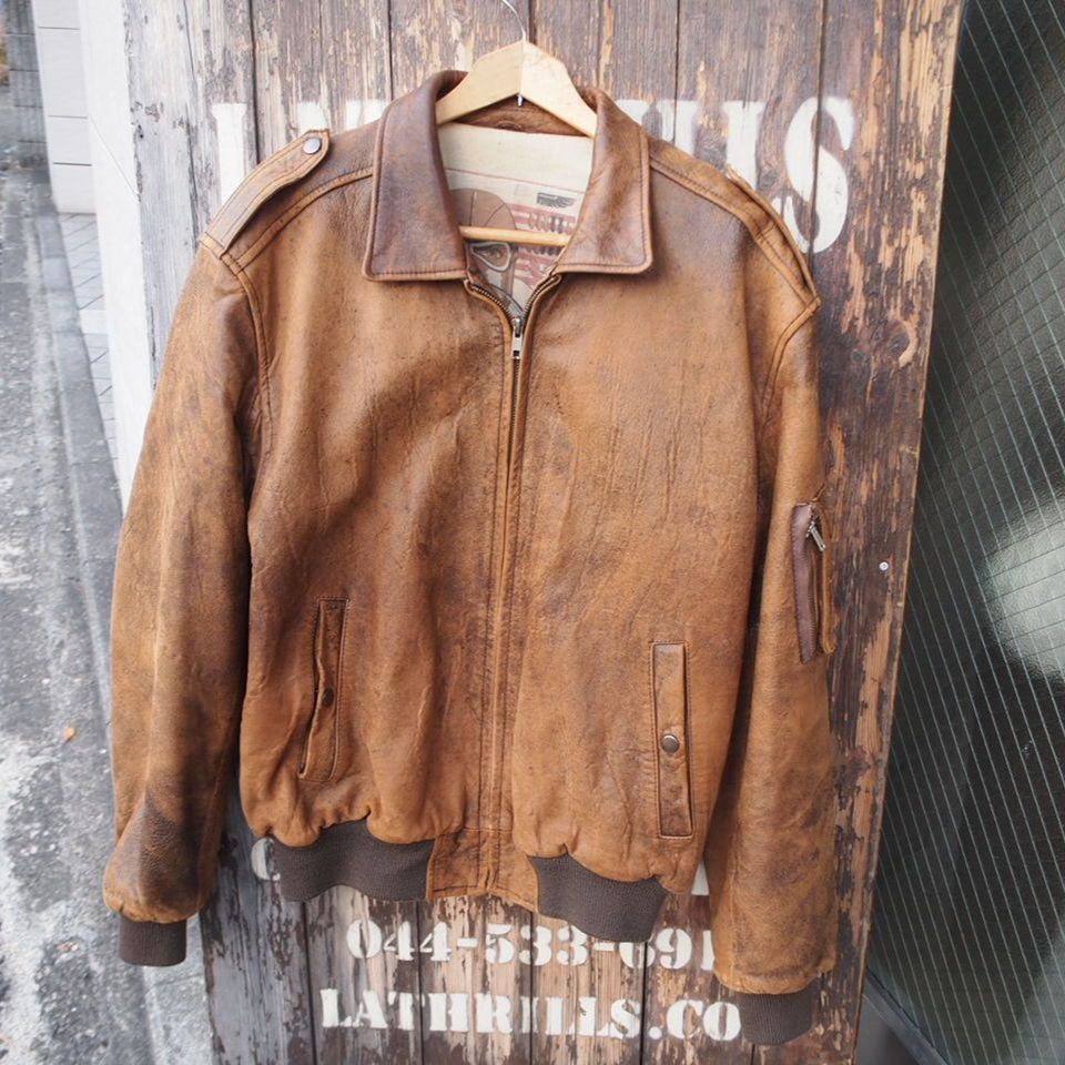 MILANO CONNECTION　レザーフライトジャケット　羊革 A2 G1 MILANO CONNECTION シープスキン A-2 レザージャケット フランス 羊革