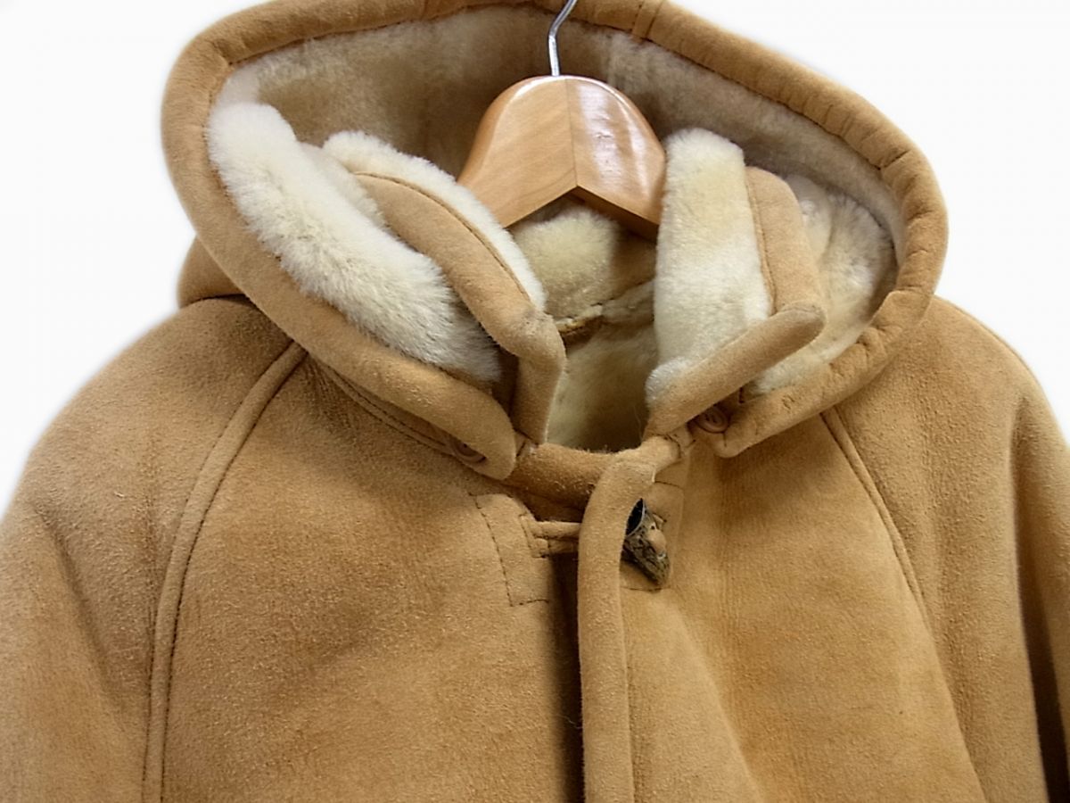90s◇UNKNOWN オリジナルムートン ダッフルコート 羊毛皮 MOUTON