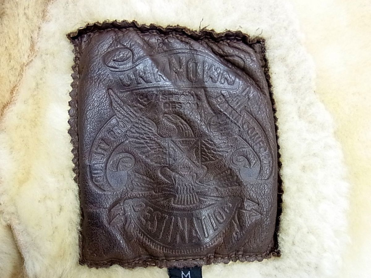 90s◇UNKNOWN オリジナルムートン ダッフルコート 羊毛皮 MOUTON