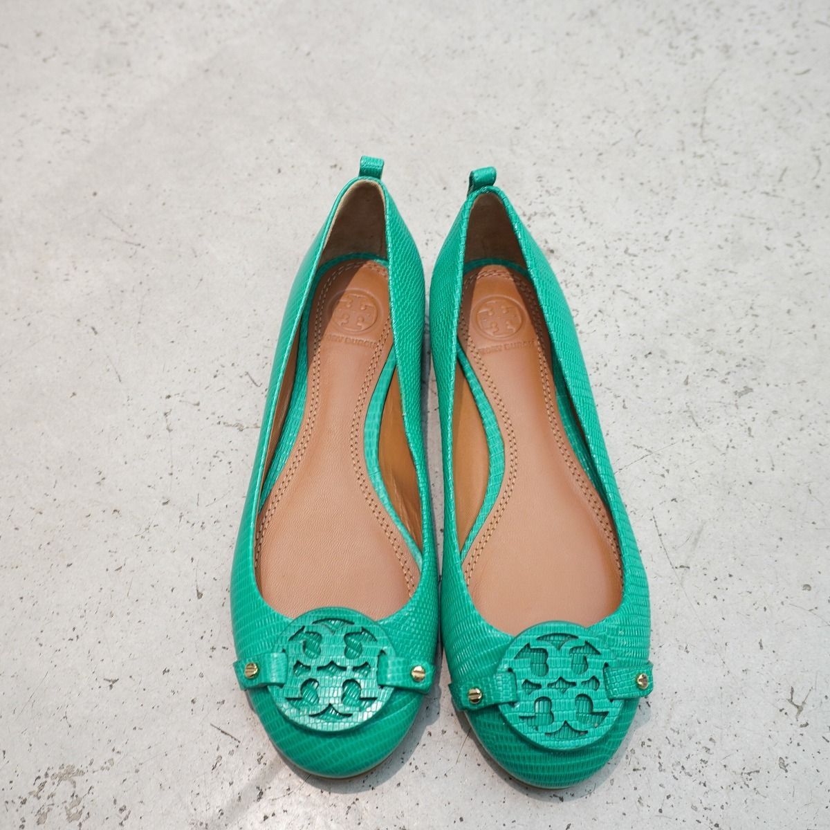 極美品 TORY BURCH トリー バーチ ミニミラー フラット シューズ