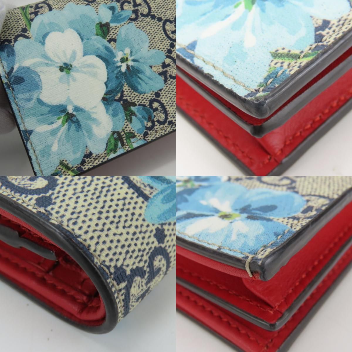 中古】 グッチ 二つ折り財布 546372 ブルームス フラワープリント GG